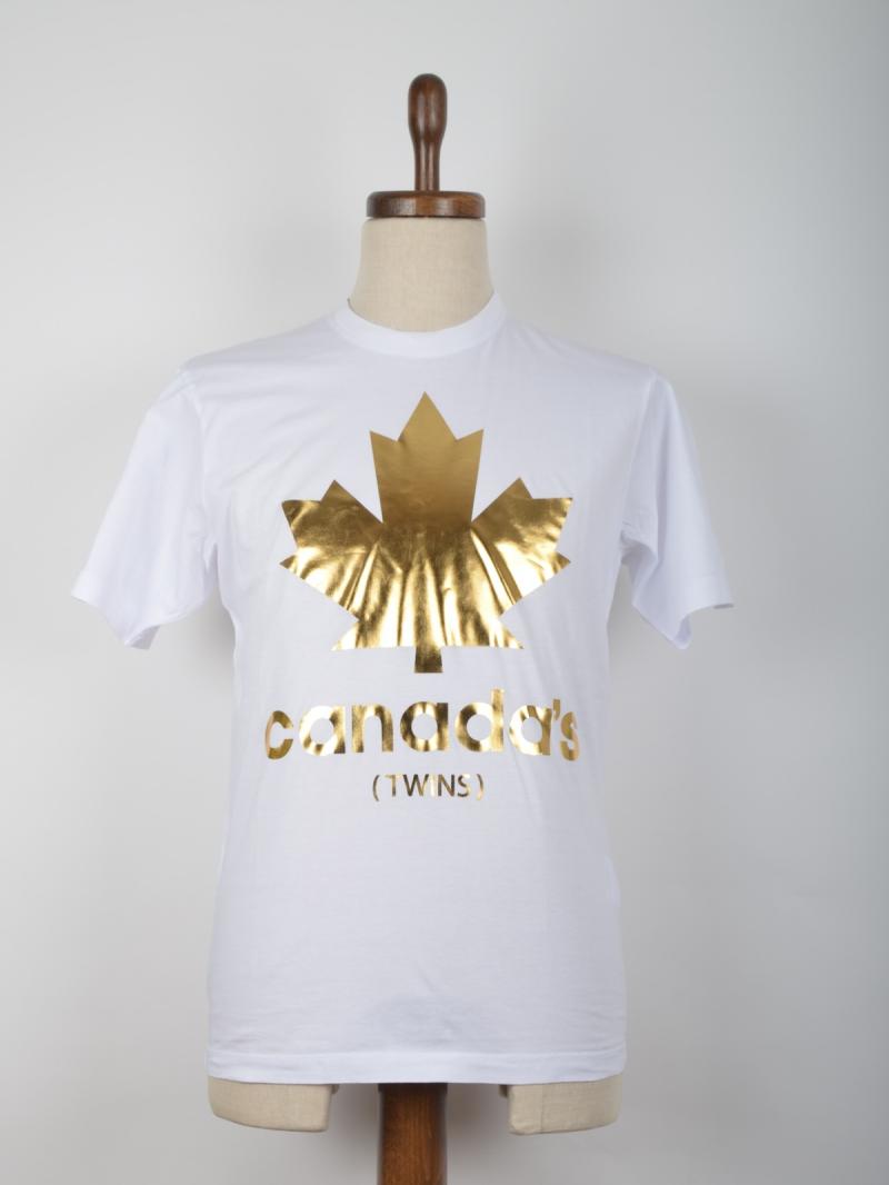 DSQUARED2  T-SHIRT CANADA'S PRINTED COTTON