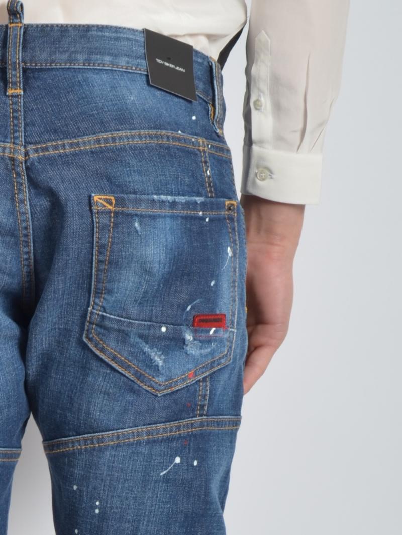 DSQUARED2 17CM TIDY BIKER  DENIM JEANS