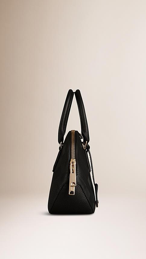 BURBERRY The Small Orchard in Embossed Check Leather