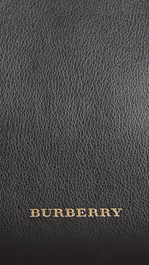 BURBERRY THE SMALL BANNER IN LEATHER AND HOUSE CHECK