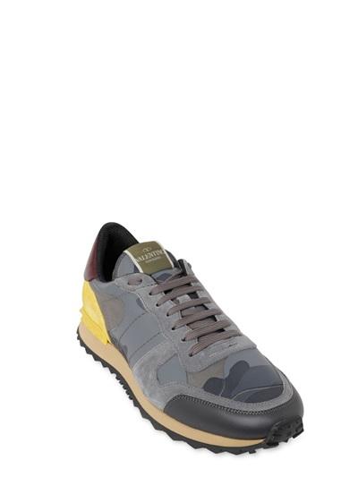 VALENTINO ROCKSTUD CAMOUFLAGE CANVAS & LEATHER
