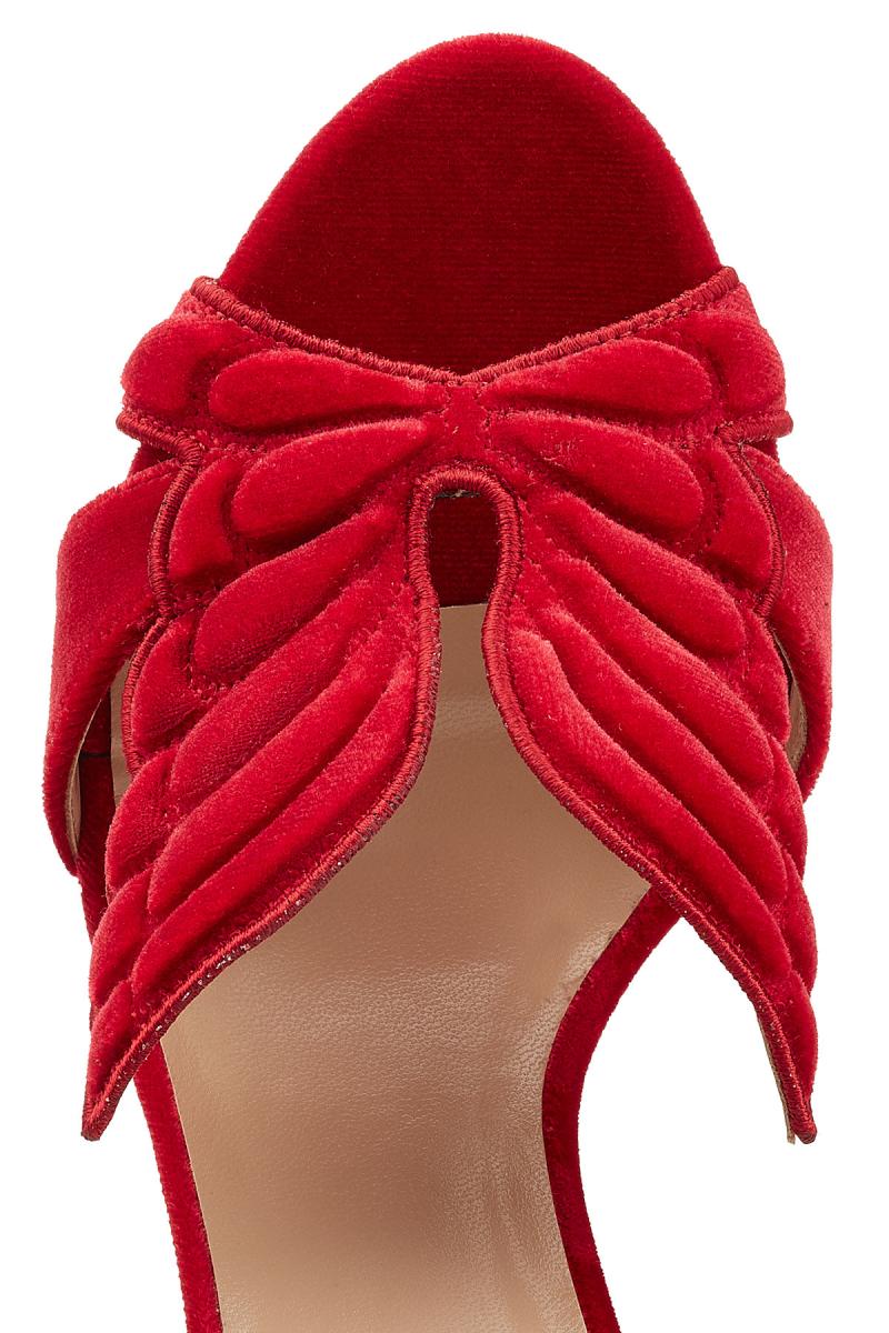 VALENTINO wing on toe velvet sandals