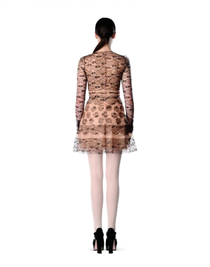 RED VALENTINO Printed lace dress