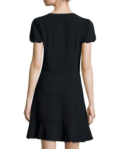 RED VALENTINO Short-Sleeve Fit & Flare Dress