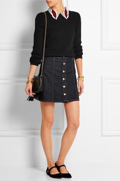 RED VALENTINO Appliquéd wool sweater