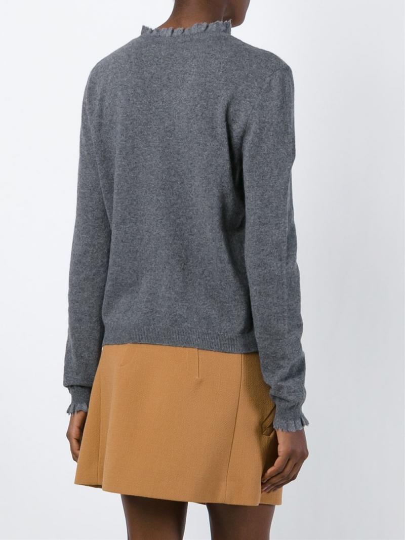 RED VALENTINO embroidered detail sweater
