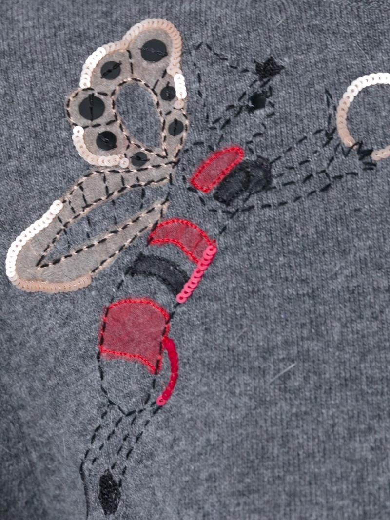 RED VALENTINO embroidered detail sweater
