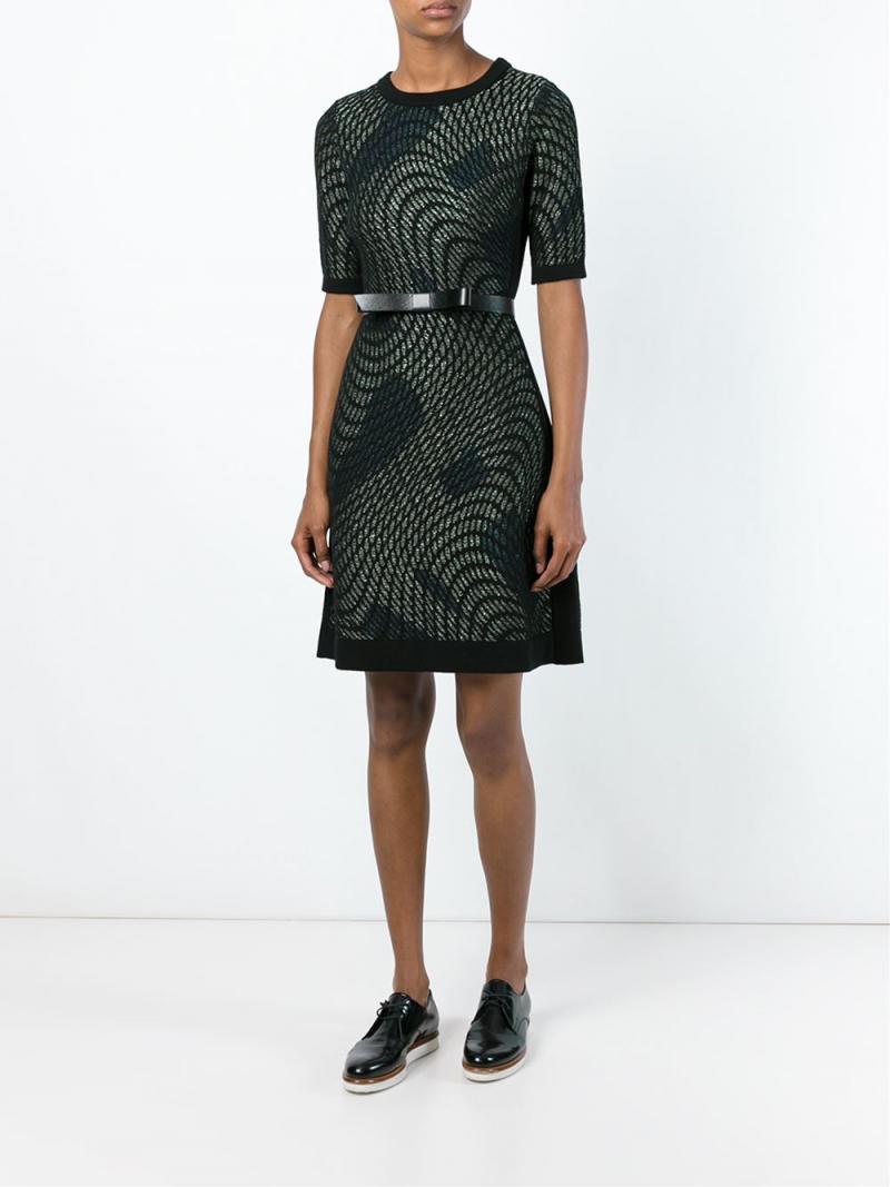 M MISSONI SHORT ABSTRACT LUREX DRESS