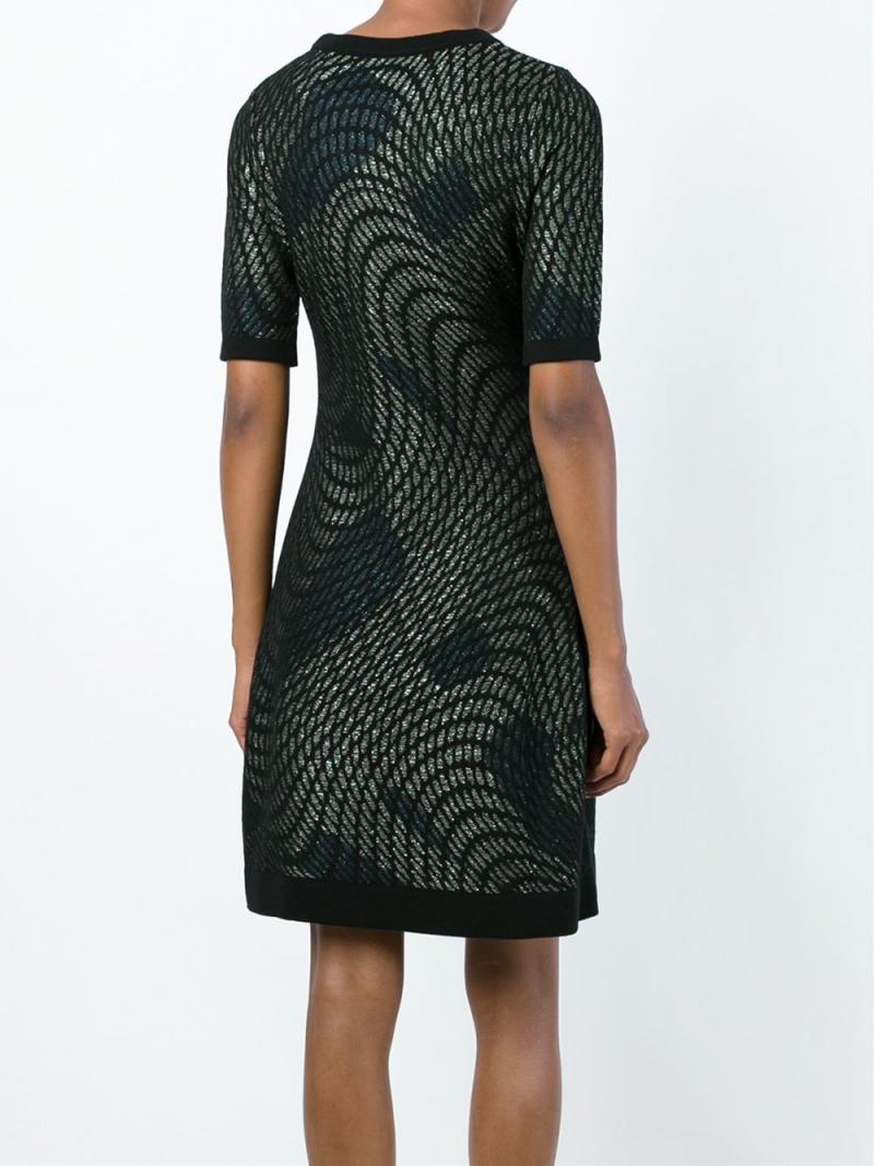M MISSONI SHORT ABSTRACT LUREX DRESS