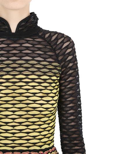 M MISSONI two-tone crochet dress