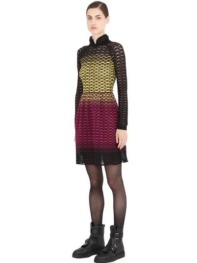 M MISSONI two-tone crochet dress