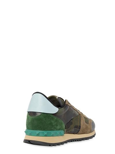 VALENTINO ROCKSTUD CAMOUFLAGE CANVAS & LEATHER