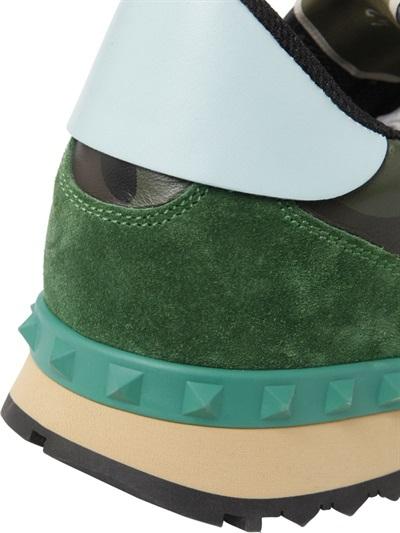 VALENTINO ROCKSTUD CAMOUFLAGE CANVAS & LEATHER