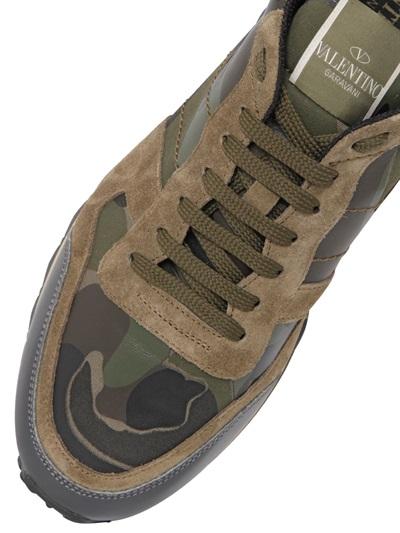 VALENTINO ROCKSTUD CAMOUFLAGE CANVAS & LEATHER