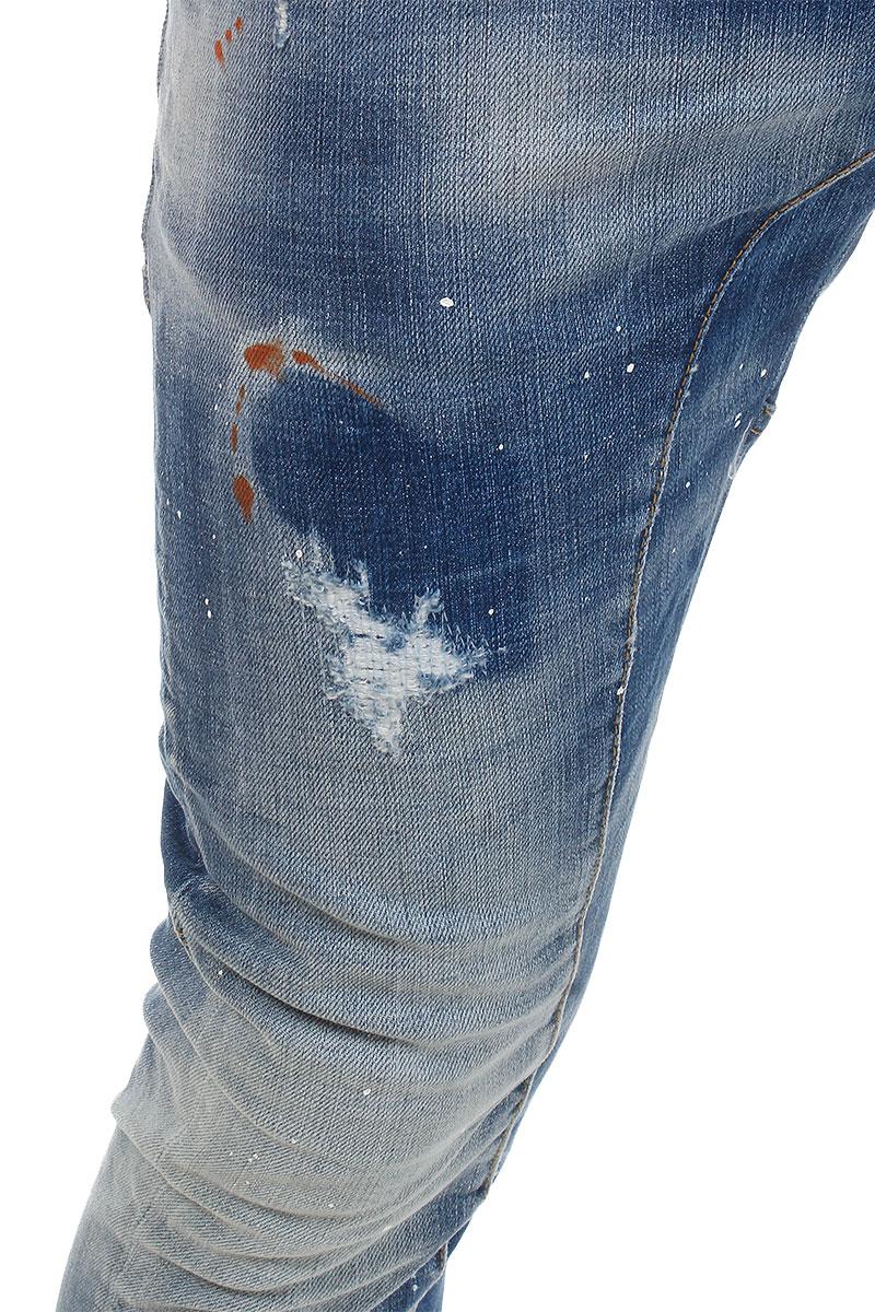 DSQUARED2 16 cm Tidy Biker Stretch Destroyed Denim Jeans