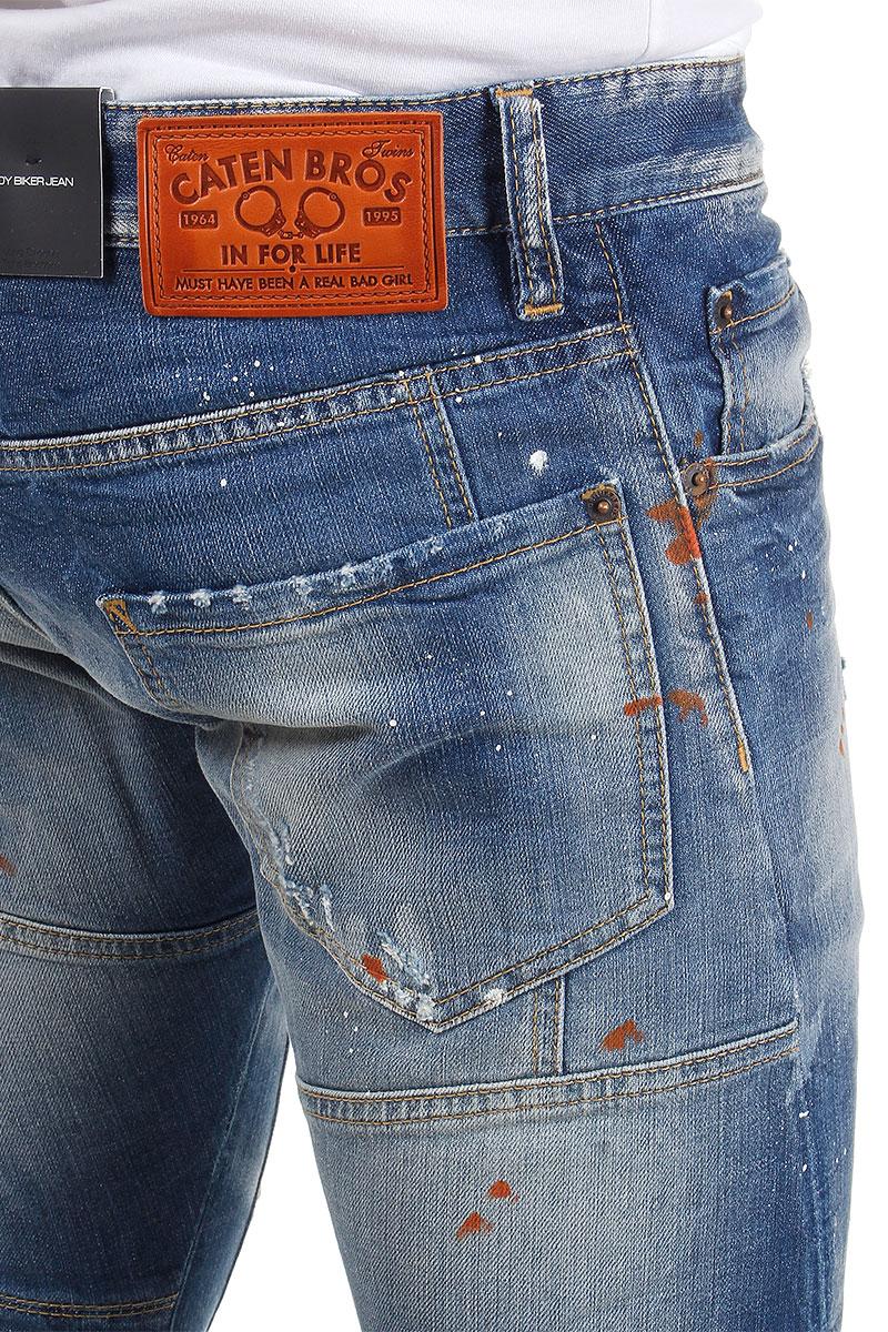 DSQUARED2 16 cm Tidy Biker Stretch Destroyed Denim Jeans
