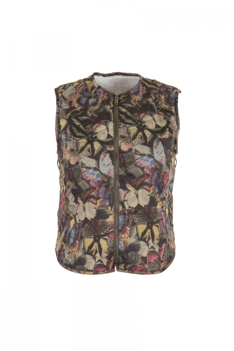 VALENTINO Camouflage parka + embroidered butterflies