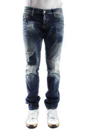 DSQUARED2 Slim used jeans with patches