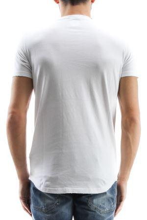 DSQUARED2 T-SHIRT shaped hem t-shirt with patch pocket at chest