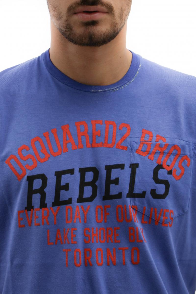 DSQUARED2 T-SHIRT REBELS Front logo print