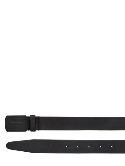 DSQUARED2 BELT 30MM LOGO RUBBERIZED LEATHER BELT