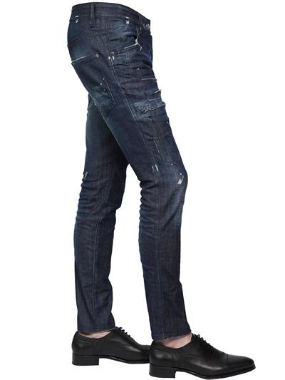 DSQUARED2 JEANS 16CM skater jean  FIT BAFFO STRETCH DENIM