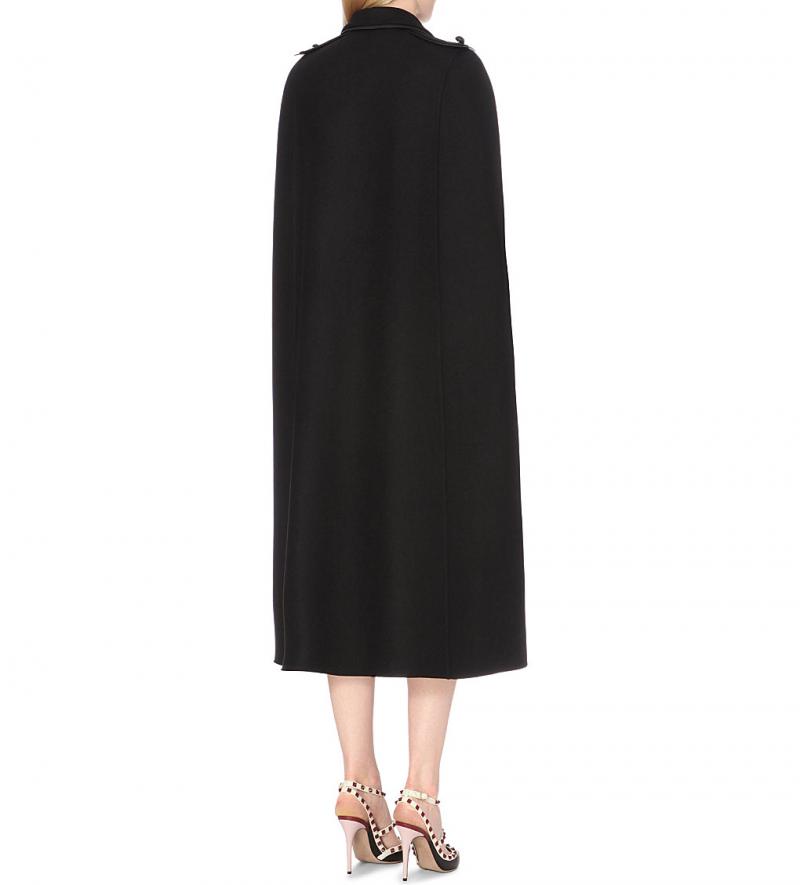 VALENTINO Wool and angora-blend cape