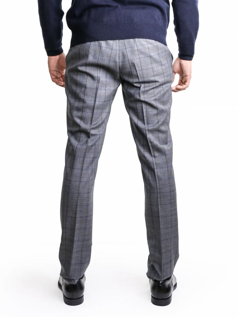 Lanvin grey micro-checked trousers