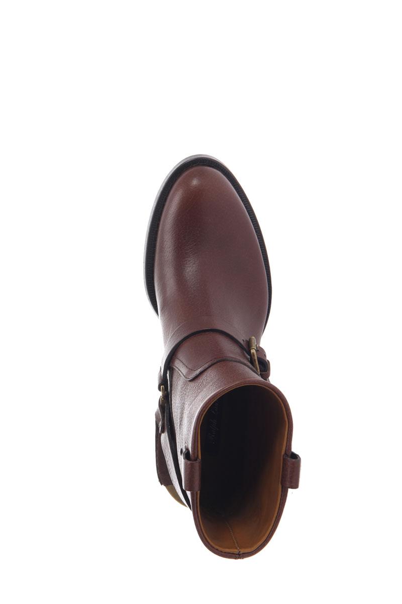 RALPH LAUREN bucled spur strap boots