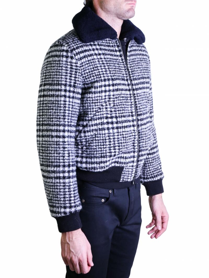 Carven black and white bomber