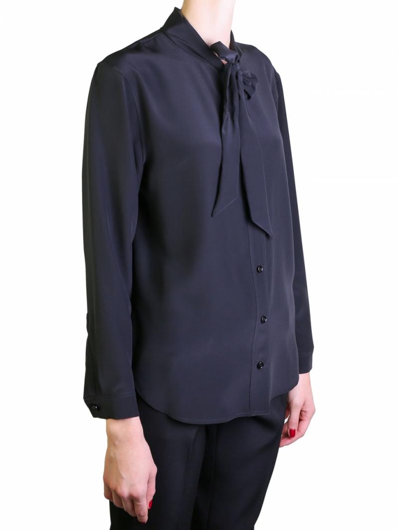 Saint Laurent black ribbon blouse