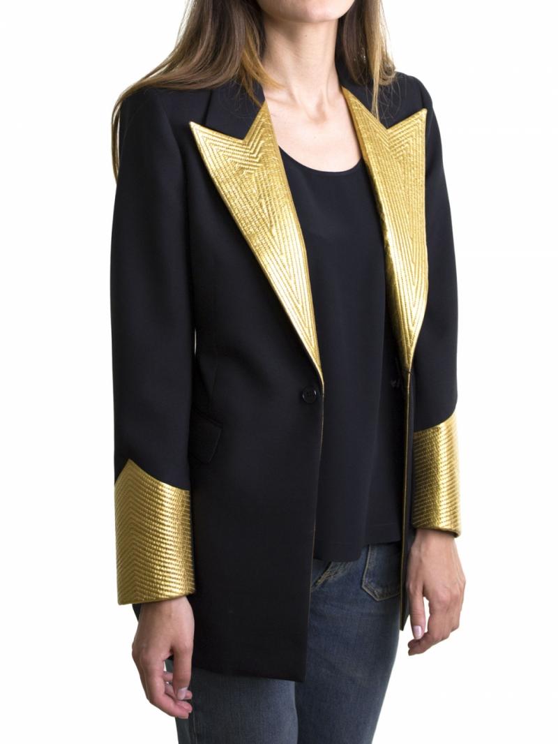 Saint Laurent black jacket with gold details