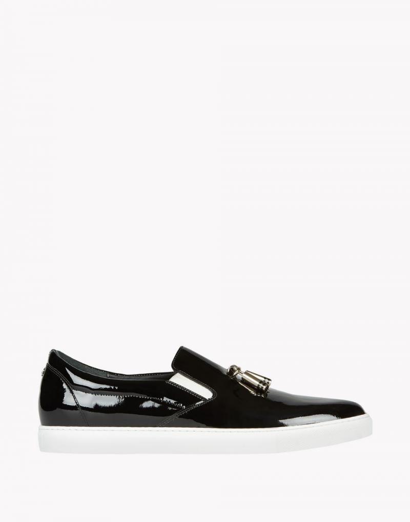 DSQUARED2 SHOES Black Patent Leather Slip on