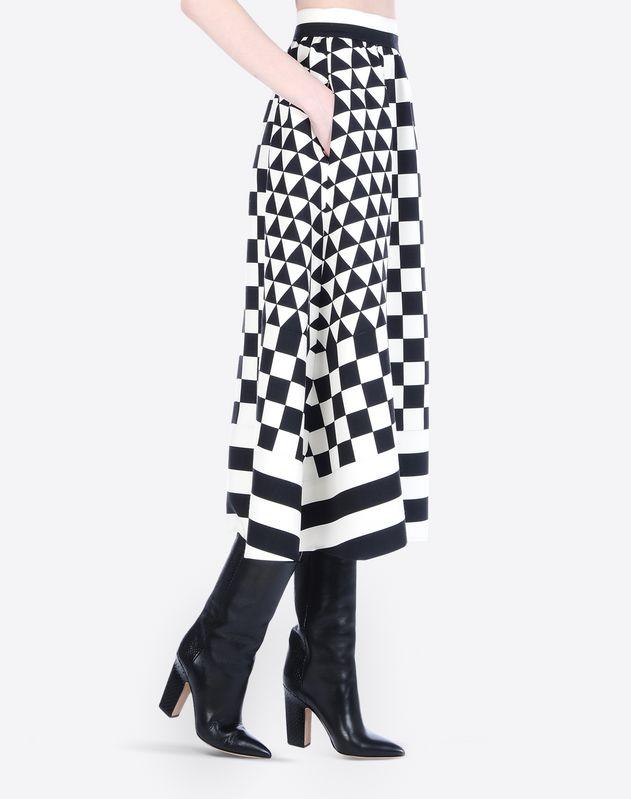 VALENTINO Skirt in printed crepe couture
