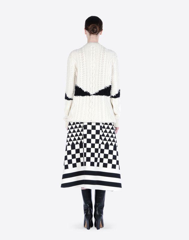 VALENTINO Skirt in printed crepe couture