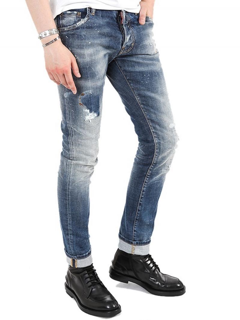 DSQUARED2 16.5CM COOL GUY Stretch Destroyed DENIM JEANS