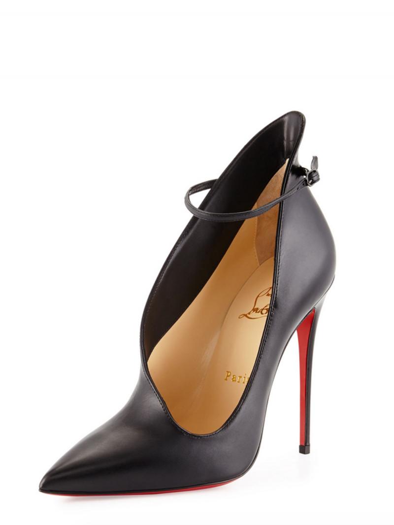 CHRISTIAN LOUBOUTIN VAMPYDOLY 100 SUEDE KID