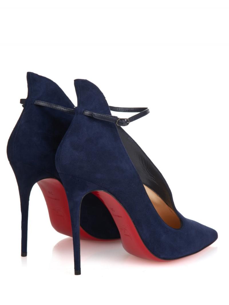 CHRISTIAN LOUBOUTIN VAMPYDOLY 100 SUEDE KID