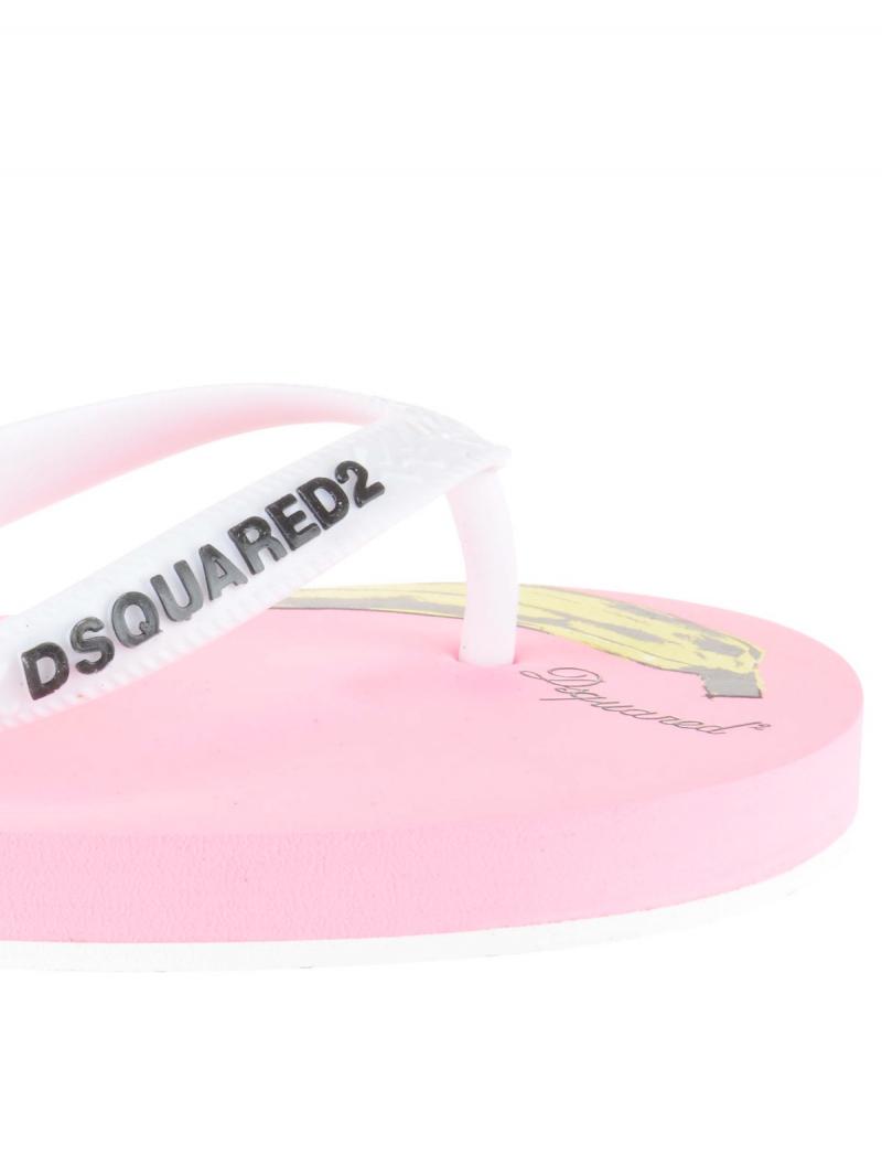 DSQUARED2 Banana print flip flops