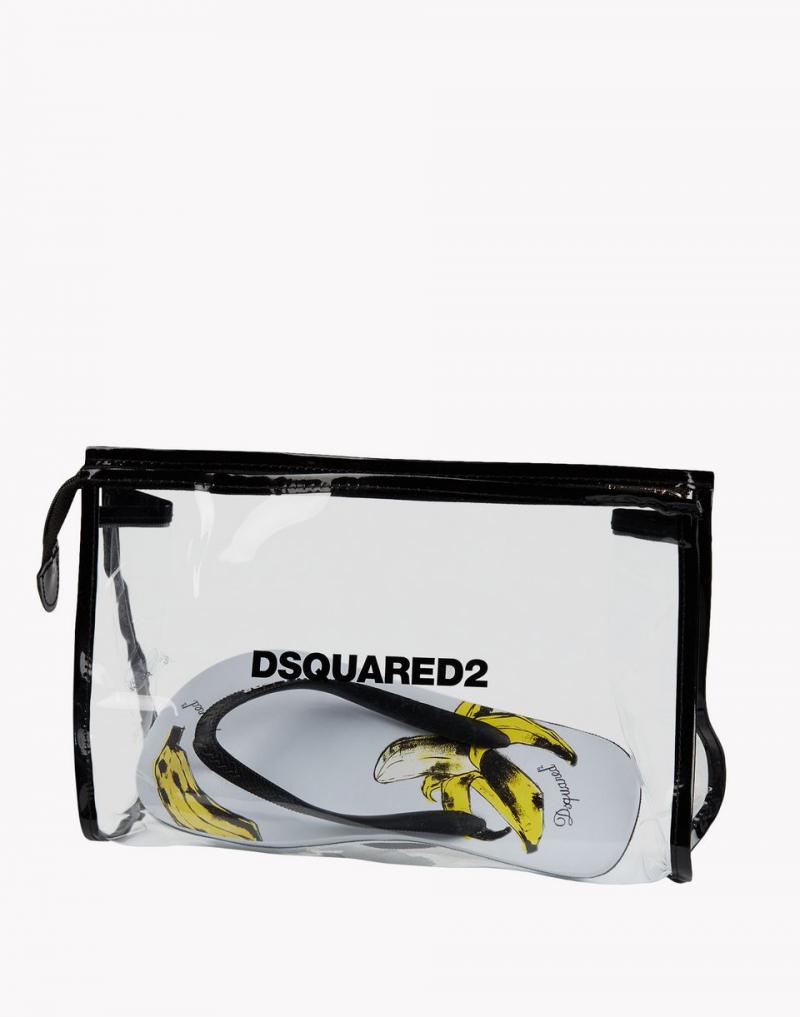 DSQUARED2 logo flip flops