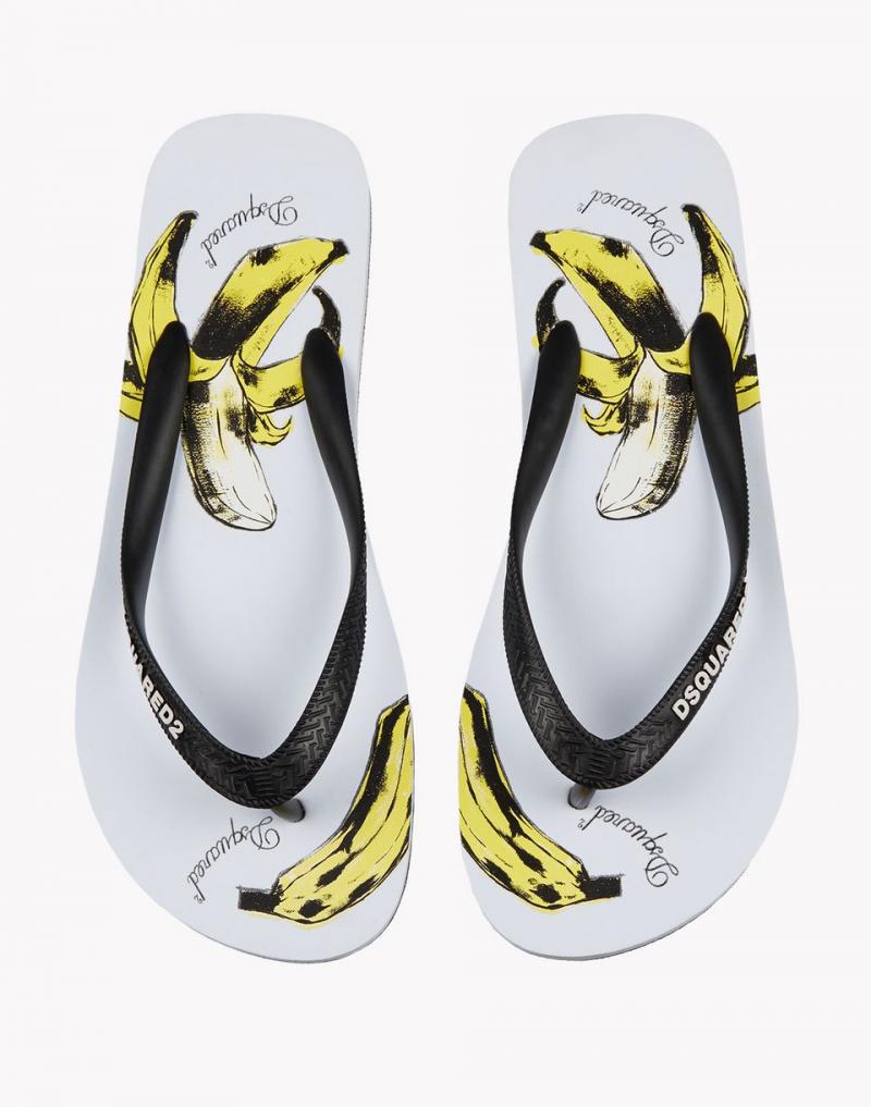 DSQUARED2 logo flip flops