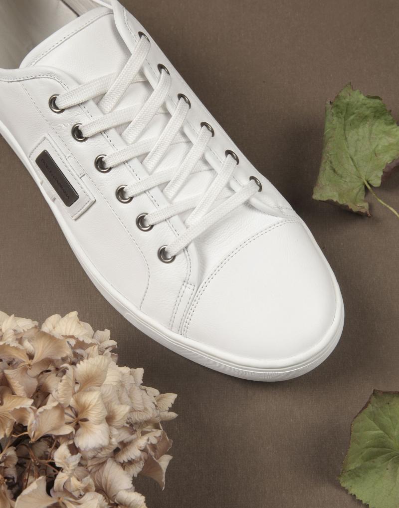 DOLCE&GABBANA CALFSKIN AND SPLIT LEATHER SNEAKERS