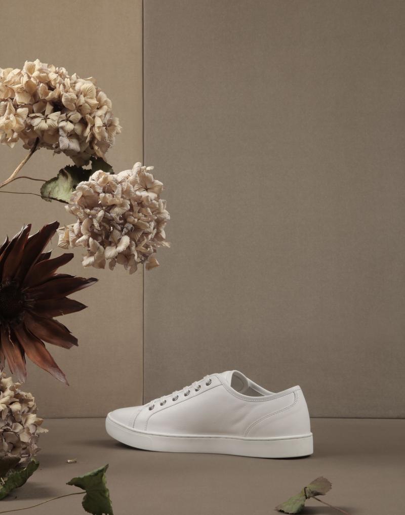 DOLCE&GABBANA CALFSKIN AND SPLIT LEATHER SNEAKERS