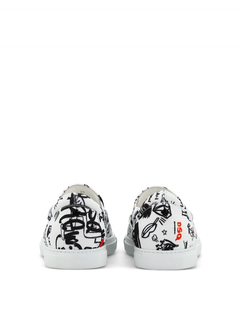 DSQUARED2 sneaker canvas stampato