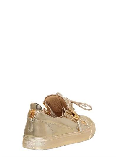 GIUSEPPE ZANOTTI DESIGN   20MM METALLIC LEATHER SNEAKERS