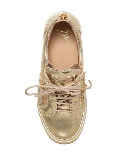 GIUSEPPE ZANOTTI DESIGN   20MM METALLIC LEATHER SNEAKERS