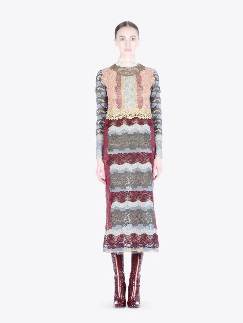 VALENTINO Long dress in fusion lace