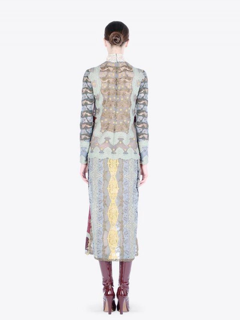 VALENTINO Long dress in fusion lace