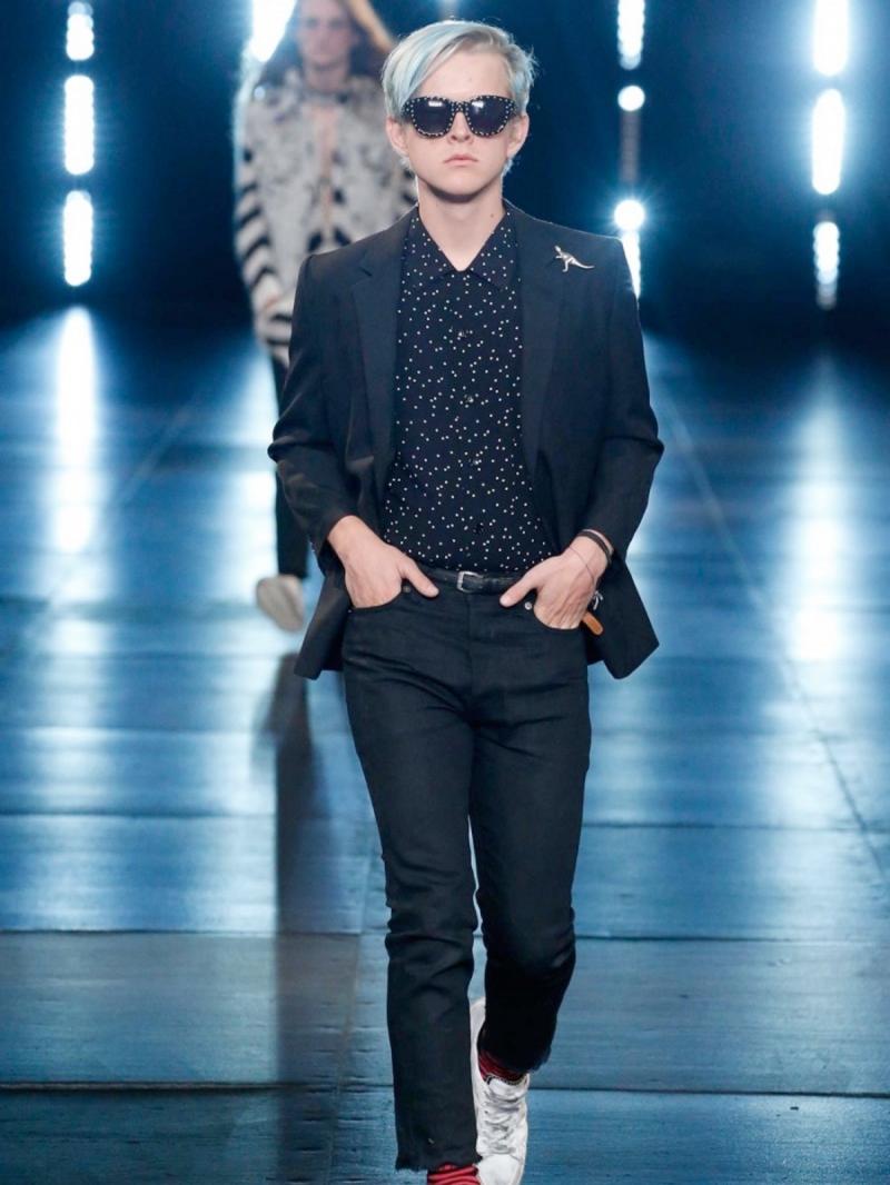 SAINT LAURENT  Lady GAGA Ajak Deng