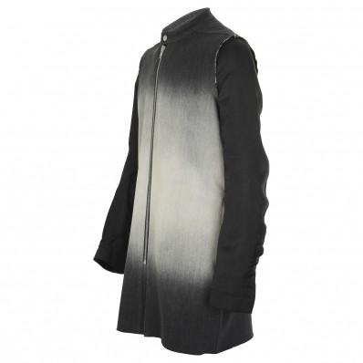 RICK OWENS cyclops runway degradé denim belted jacket